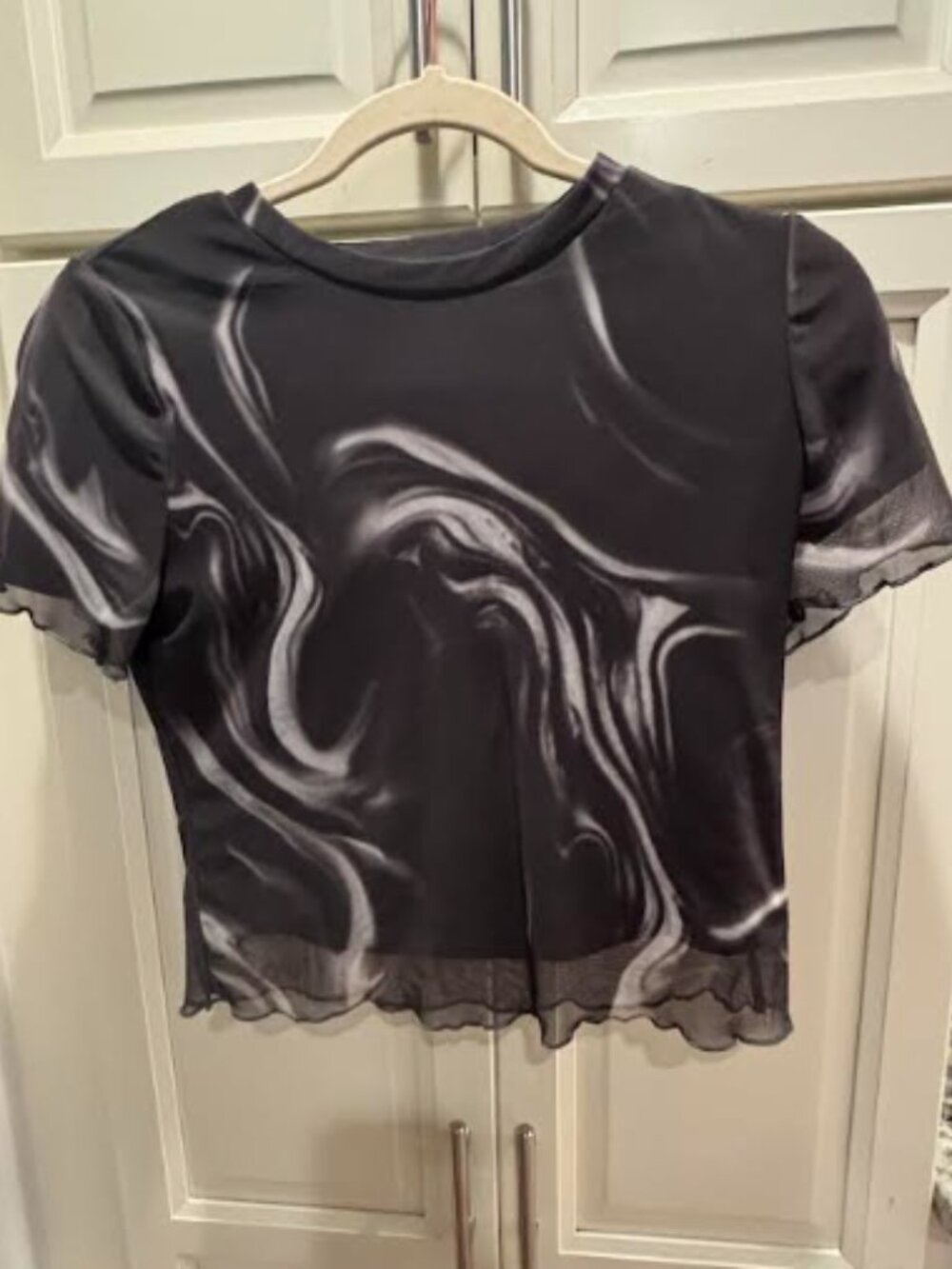 Pimkie from France Printed Mesh Marble Top-Medium